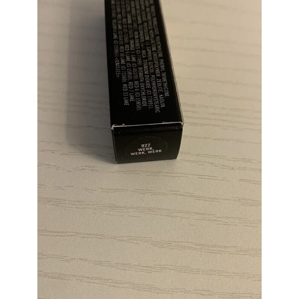 MAC Cosmetics Powder Kiss Lipstick WERK WERK WERK 0.1 Oz Full Size 922 Cool Red